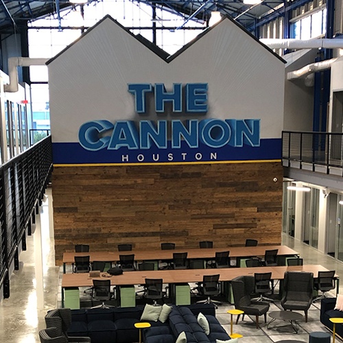 Interior of The Cannon in the Energy Corridor of West Houston where Marketing Refresh has moved to