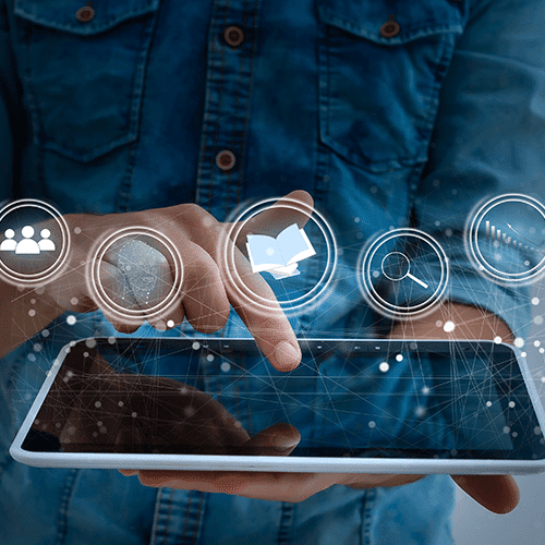 Client reviewing a B2B digital marketing case study