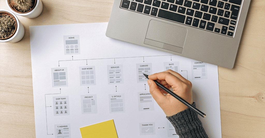 A digital marketing expert creating a B2B website strategy