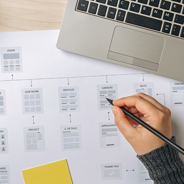 A digital marketing expert creating a B2B website strategy