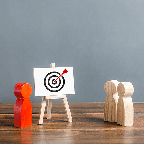 Target representing B2B retargeting to support sales teams