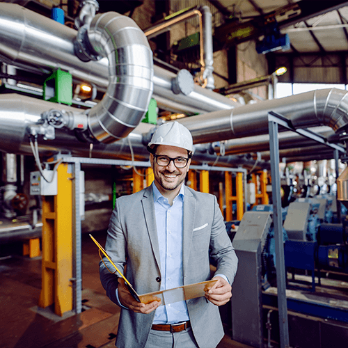 CEO smiling about digital marketing for industrial companies