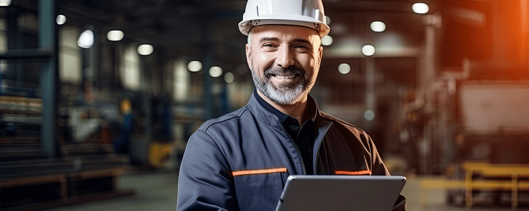 Manufacturing employee working in a facility