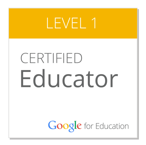 Jacob Grant 2 Google For Education Certified Educator Level 1 Badge
