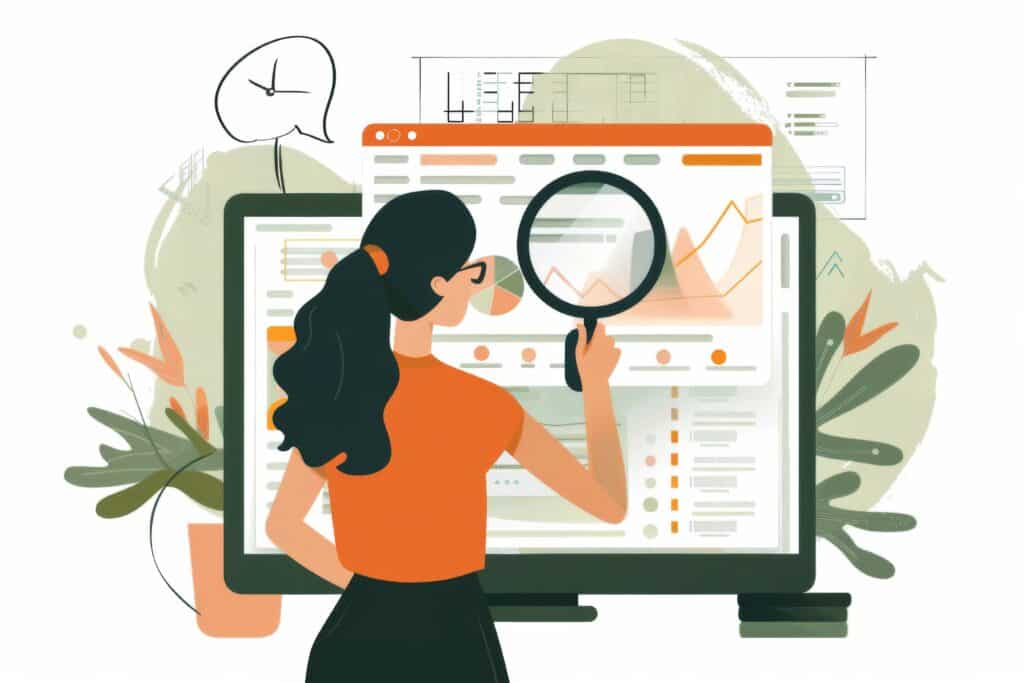  A Female Marketer Diligently Optimizes Website Content For Seo, Embodying Excellence In Women In Business Through Digital Marketing Prowess And Thorough Keyword Research 