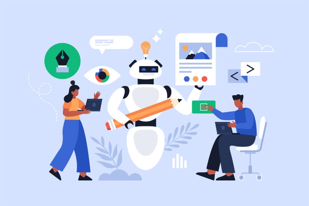 Illustration Of Digital Marketing To Support A Sign Business