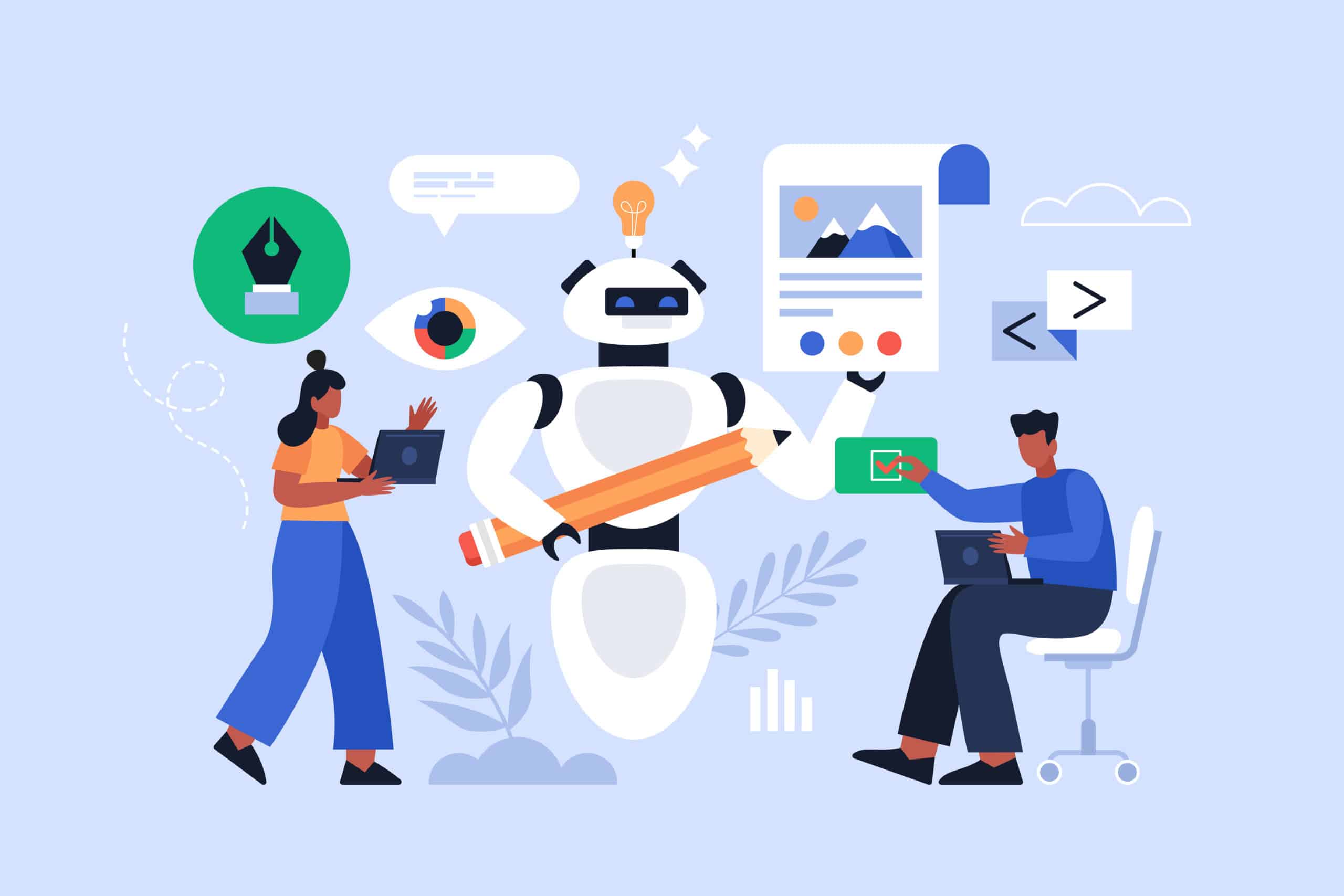 Illustration of digital marketing to support a sign business