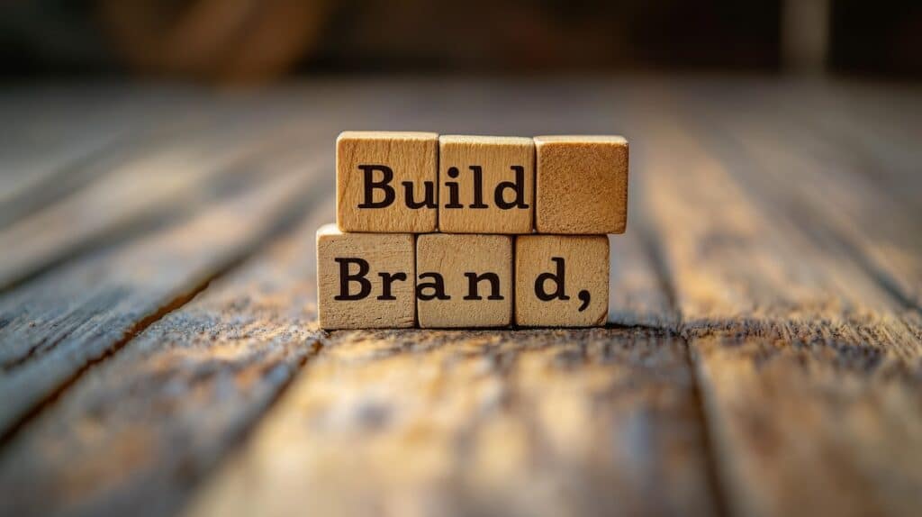 Blocks stacked on top of each other representing building a brand