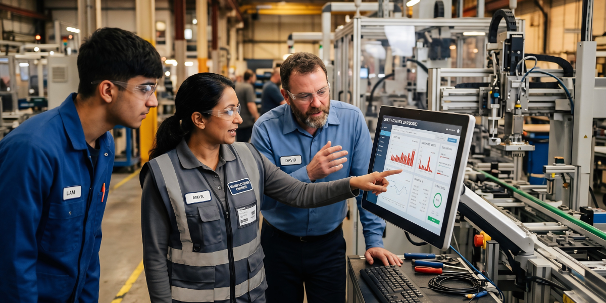 B2B manufacturing team reviewing paid search budget and PPC performance.