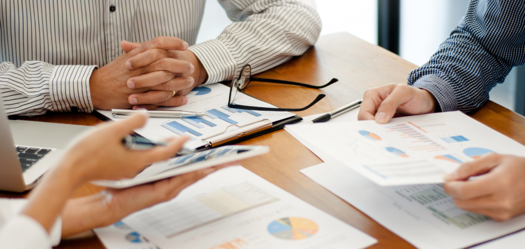 Marketing leader reviewing 2027 marketing budget allocation across channels and business priorities.